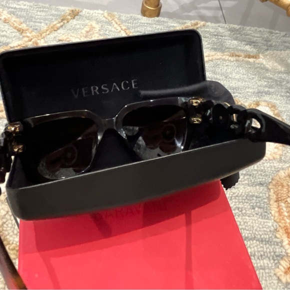 Versace Black and Gold Eyewear